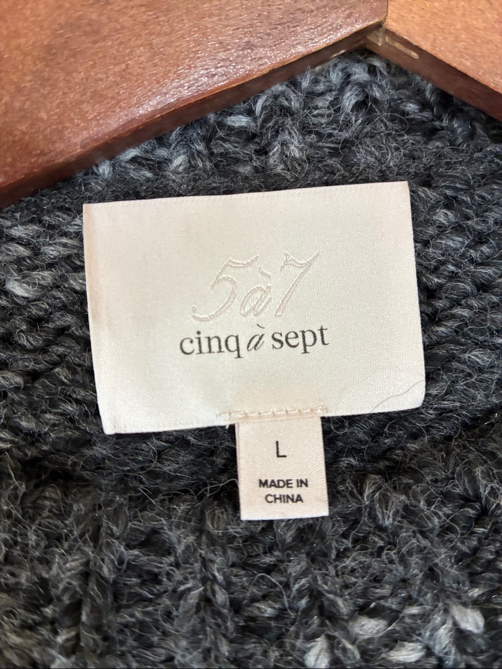Cinq A Sept Melissa Ostrich Feather Sweater, Large - Picture 6 of 7